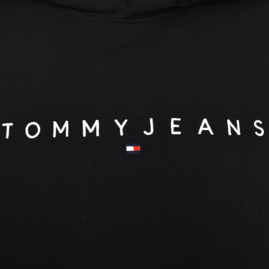 Tommy Jeans Linear Flag Logo Hoodie Black